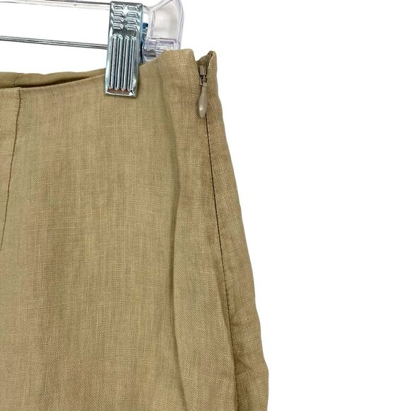 Relax Tommy Bahama Women's Linen Beige Lined Summer Knee Length Skirt Size 0 - Picture 2 of 10